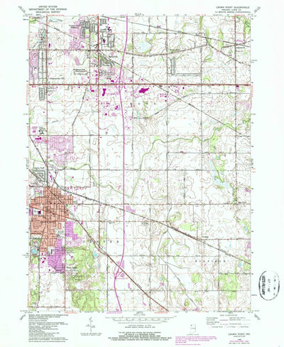 United States Geological Survey Crown Point, IN (1962, 24000-Scale) digital map