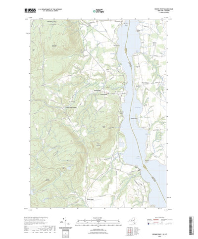 United States Geological Survey Crown Point, NY (2023, 24000-Scale) digital map