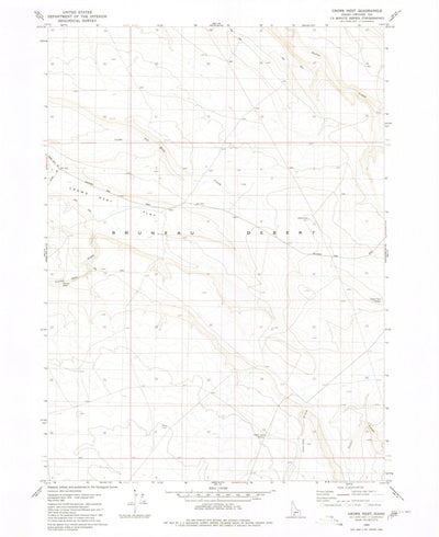 United States Geological Survey Crows Nest, ID (1980, 24000-Scale) digital map