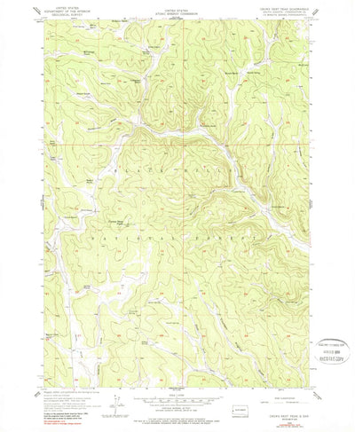 United States Geological Survey Crows Nest Peak, SD (1956, 24000-Scale) digital map