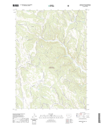 United States Geological Survey Crows Nest Peak, SD (2021, 24000-Scale) digital map