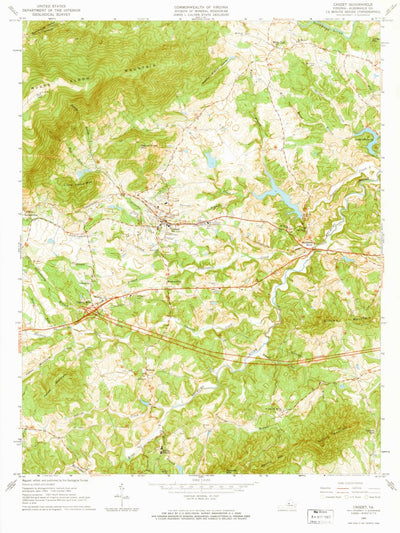 United States Geological Survey Crozet, VA (1965, 24000-Scale) digital map