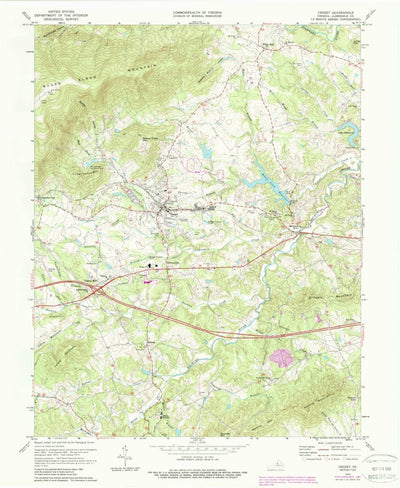United States Geological Survey Crozet, VA (1973, 24000-Scale) digital map