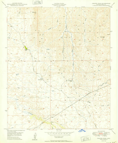 United States Geological Survey Crozier Peak, AZ (1950, 24000-Scale) digital map