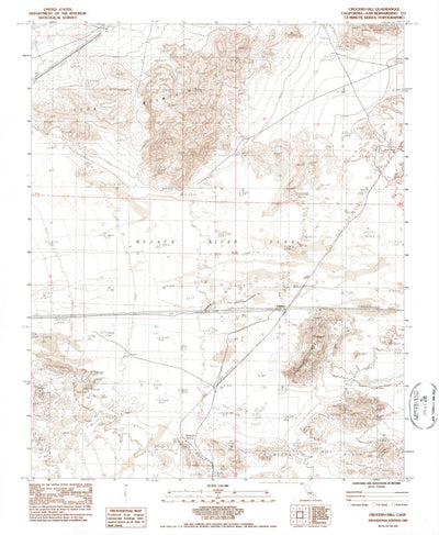 United States Geological Survey Crucero Hill, CA (1983, 24000-Scale) digital map