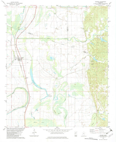 United States Geological Survey Cruger, MS (1982, 24000-Scale) digital map