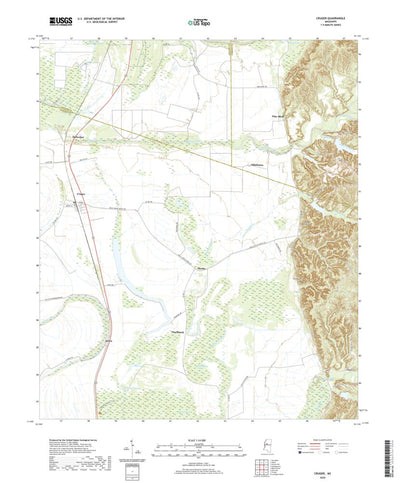 United States Geological Survey Cruger, MS (2020, 24000-Scale) digital map
