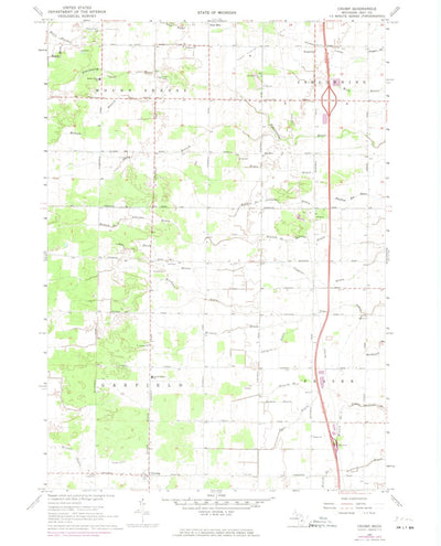 United States Geological Survey Crump, MI (1967, 24000-Scale) digital map