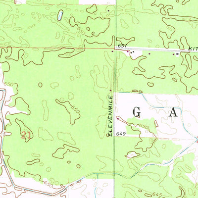 United States Geological Survey Crump, MI (1967, 24000-Scale) digital map