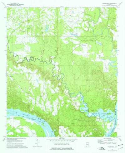 United States Geological Survey Crumptonia, AL (1974, 24000-Scale) digital map