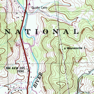 United States Geological Survey Cruso, NC (1997, 24000-Scale) digital map