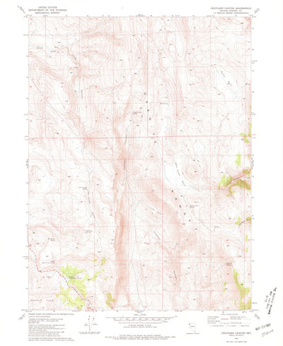 United States Geological Survey Crutcher Canyon, NV (1981, 24000-Scale) digital map