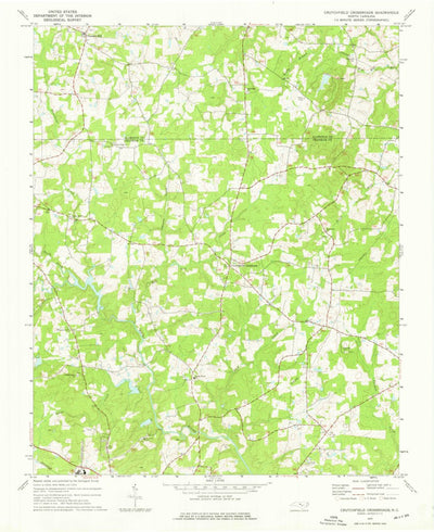 United States Geological Survey Crutchfield Crossroads, NC (1974, 24000-Scale) digital map