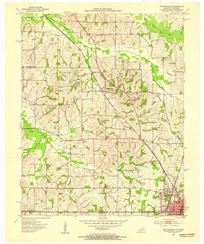 United States Geological Survey Crutchfield, KY-TN (1952, 24000-Scale) digital map