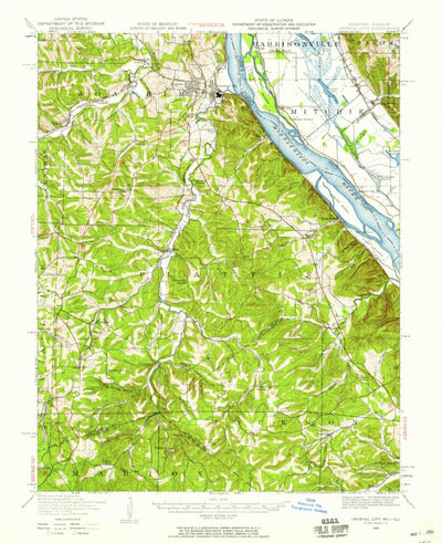 United States Geological Survey Crystal City, MO-IL (1949, 62500-Scale) digital map