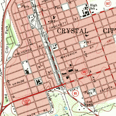 United States Geological Survey Crystal City, TX (1972, 24000-Scale) digital map