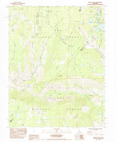 United States Geological Survey Crystal Crag, CA (1984, 24000-Scale) digital map