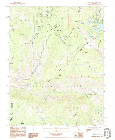 United States Geological Survey Crystal Crag, CA (1992, 24000-Scale) digital map