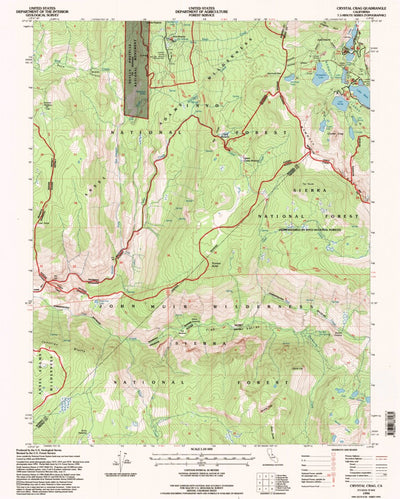 United States Geological Survey Crystal Crag, CA (1994, 24000-Scale) digital map