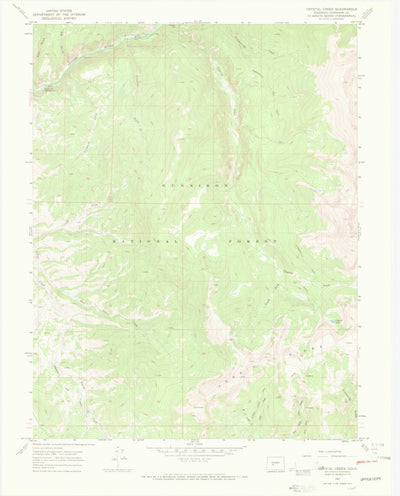 United States Geological Survey Crystal Creek, CO (1967, 24000-Scale) digital map