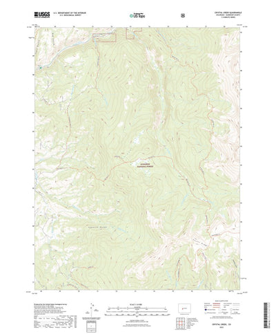 United States Geological Survey Crystal Creek, CO (2022, 24000-Scale) digital map