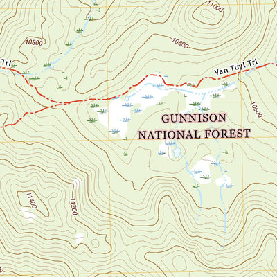 United States Geological Survey Crystal Creek, CO (2022, 24000-Scale) digital map