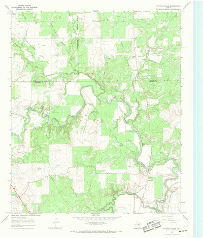 United States Geological Survey Crystal Falls, TX (1967, 24000-Scale) digital map