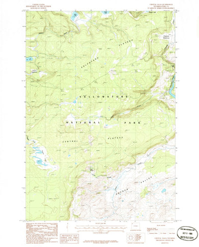 United States Geological Survey Crystal Falls, WY (1986, 24000-Scale) digital map