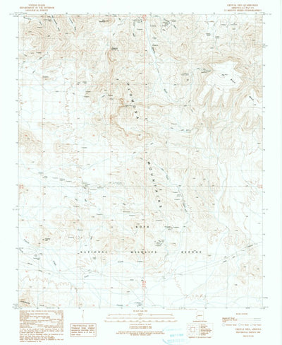 United States Geological Survey Crystal Hill, AZ (1990, 24000-Scale) digital map