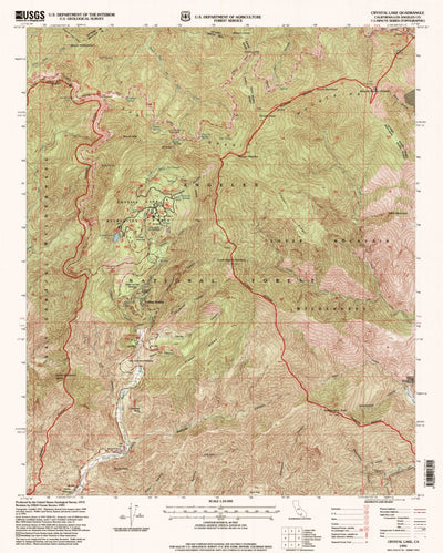 United States Geological Survey Crystal Lake, CA (1995, 24000-Scale) digital map