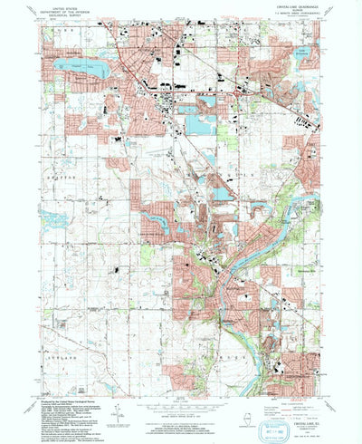 United States Geological Survey Crystal Lake, IL (1992, 24000-Scale) digital map