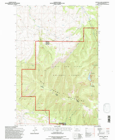 United States Geological Survey Crystal Lake, MT (1995, 24000-Scale) digital map