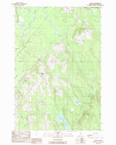 United States Geological Survey Crystal, ME (1989, 24000-Scale) digital map