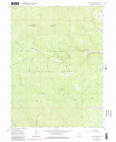 United States Geological Survey Crystal Mountain, CO (1962, 24000-Scale) digital map