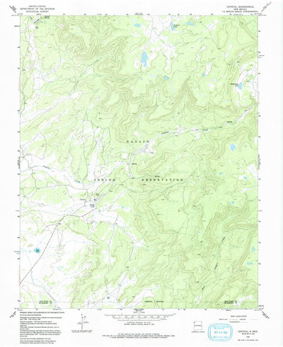 United States Geological Survey Crystal, NM (1966, 24000-Scale) digital map