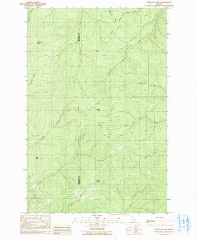 United States Geological Survey Crystal Peak, ID (1990, 24000-Scale) digital map