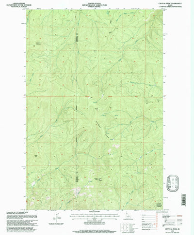 United States Geological Survey Crystal Peak, ID (1995, 24000-Scale) digital map