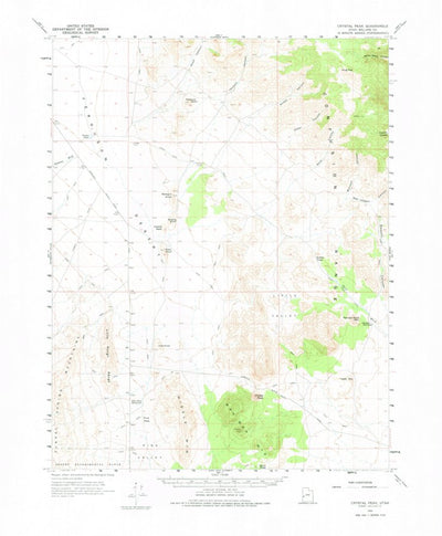 United States Geological Survey Crystal Peak, UT (1960, 62500-Scale) digital map