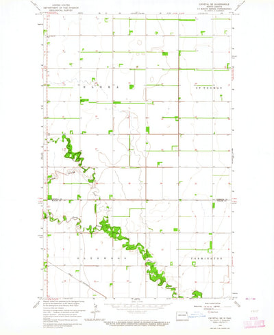 United States Geological Survey Crystal SE, ND (1963, 24000-Scale) digital map