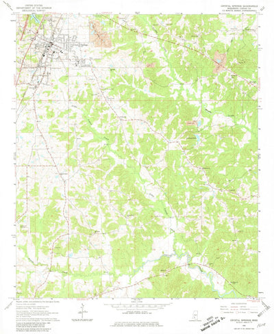 United States Geological Survey Crystal Springs, MS (1963, 24000-Scale) digital map
