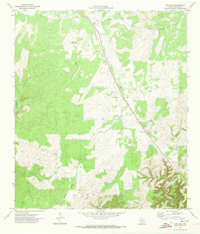 United States Geological Survey Cub Lake, TX (1971, 24000-Scale) digital map