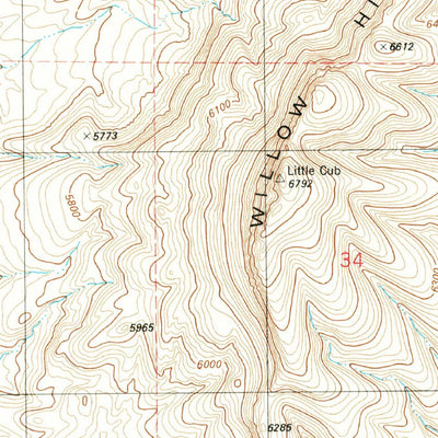 United States Geological Survey Cub Mountain, NM (1981, 24000-Scale) digital map