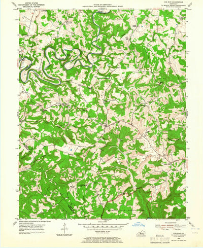 United States Geological Survey Cub Run, KY (1954, 24000-Scale) digital map