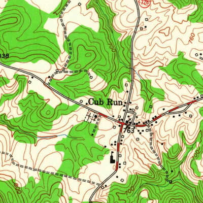 United States Geological Survey Cub Run, KY (1954, 24000-Scale) digital map
