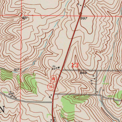 United States Geological Survey Cuba City, WI-IL (1952, 24000-Scale) digital map