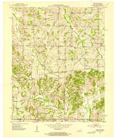 United States Geological Survey Cuba, KY-TN (1952, 24000-Scale) digital map