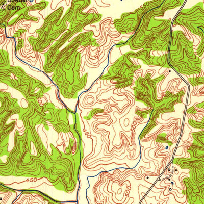 United States Geological Survey Cuba, KY-TN (1952, 24000-Scale) digital map