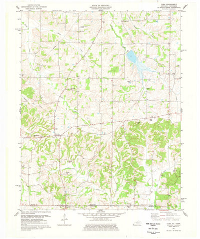 United States Geological Survey Cuba, KY-TN (1977, 24000-Scale) digital map