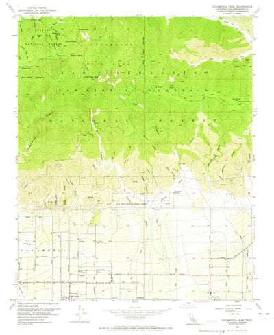 United States Geological Survey Cucamonga Peak, CA (1953, 24000-Scale) digital map