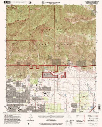 United States Geological Survey Cucamonga Peak, CA (1996, 24000-Scale) digital map